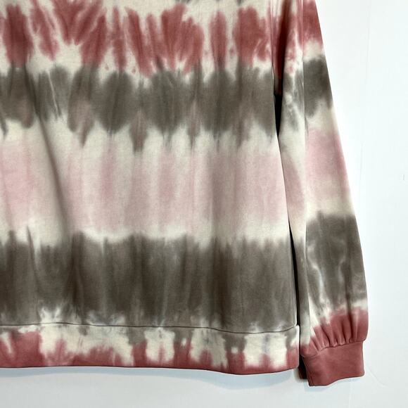 Dolan LCC Kendall Long Sleeve Tie Dye Pullover Sweatshirt Pink Taupe Women Small - Picture 11 of 14